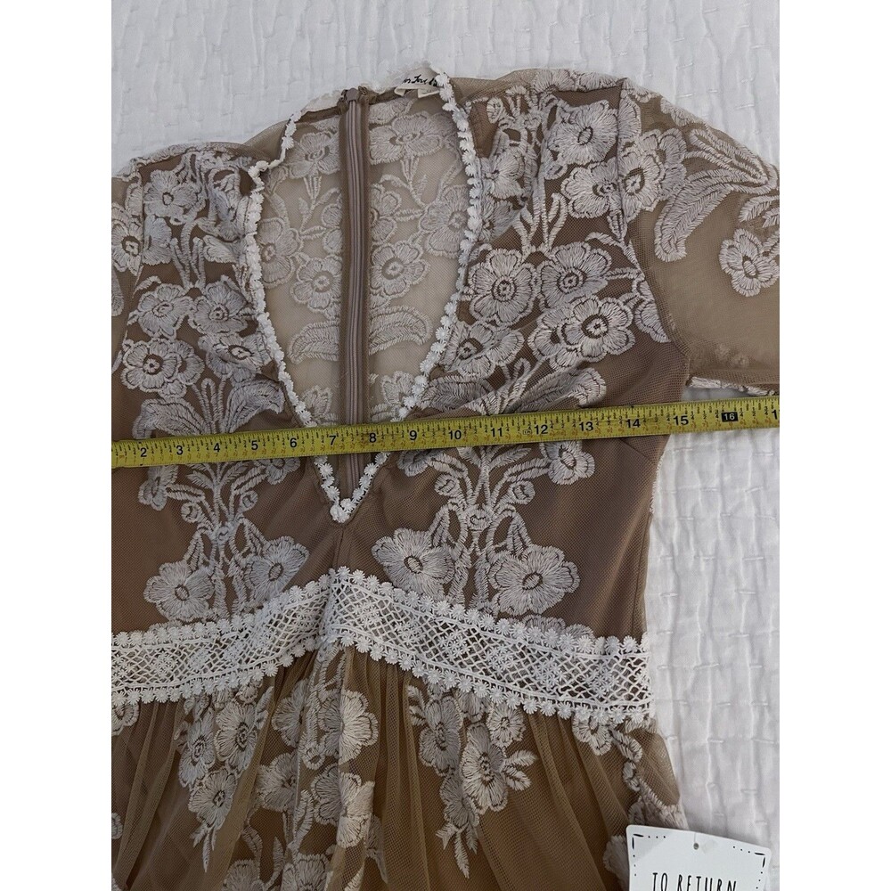 NWT For Love & Lemons Free People Temecula Embroidered Maxi Dress Size Medium - Picture 5 of 16